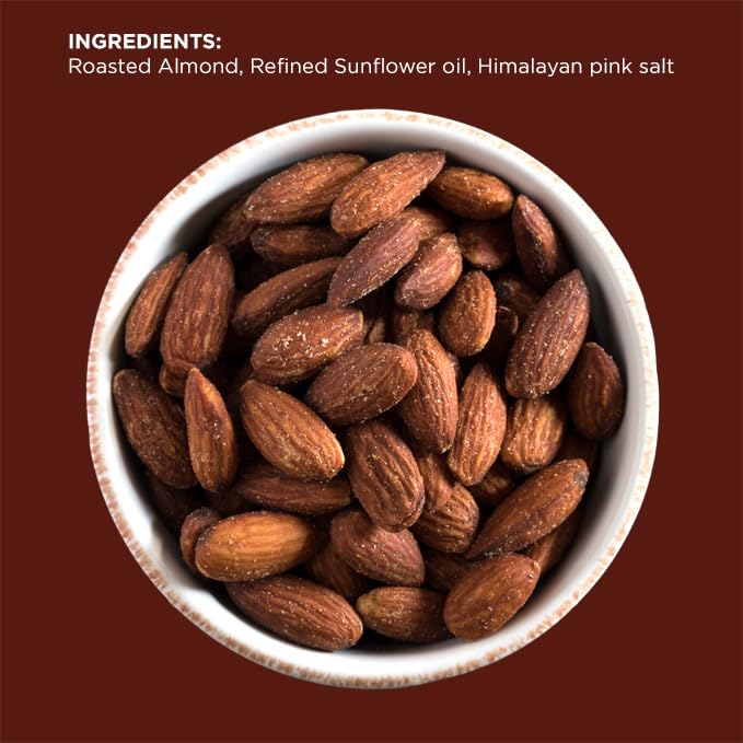 Open Secret Roasted & Salted Almonds | 200g | Dry Fruits, Badam, Premium High Protein Snack & Super Snack, 100% Natural (Pack of 1)