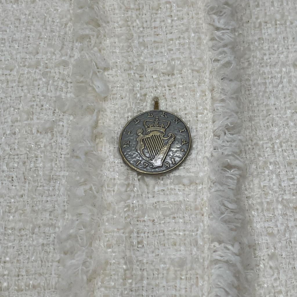 DRESSTERIOR 085-46001 White Fringed Tweed Jacket Jacket 36 whiteUsed