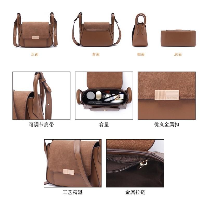 IELGY Fashion Trend Stitching Fashion Tofu Bag Shoulder Messenger Bag