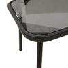 Outdoor Dining Set with Cushions 2 pcs Black Poly Rattan