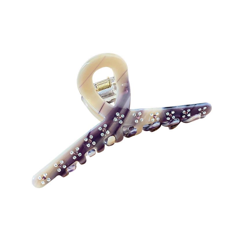 Bofeiya Rhinestone Acetate Claw Clip: High-End Luxury Hair Accessory for Updos