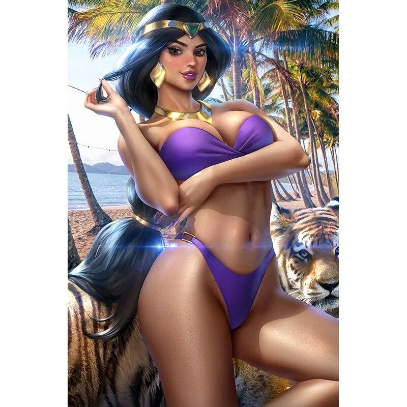 Print Korra Nude 3D Sexy Anime Girl Art Posters HD Wall Art Canvas Painting for Living Room Home Decor Hang Picture