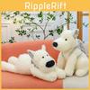 West White Highland Terrier With Shark Scarf Plush Toy Stuffed Dolls Animal