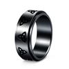 Viking Rune Triangular Knot Rotatable Decompression Titanium Steel Ring Ring