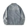 Autumn Retro Design Printed Denim Jacket - Unisex Loose-Fit Fashion Top