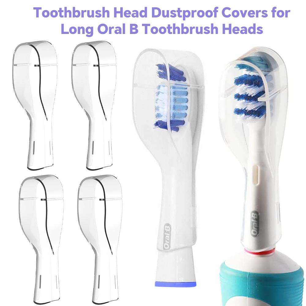 Toothbrush Heads Dustproof Covers for Oral B Long Dual-Head Electric Toothbrush, Protective Cover Cap for Oral B Long Brush Head