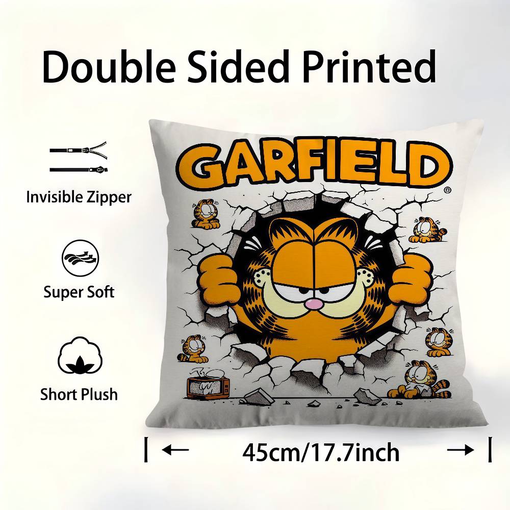 

Cute CatGGarfields Cushion Cover Pillow Cover Decor Pillowcase Printed Cushion Case For Couch 30X30cm