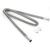 COLOR TREE 78.7Inch Universal Stainless Steel Exhaust Pipe 1Inch ID Parking Air Heater Tank Diesel Gas Vent Hose Length For Car Truck