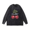American High Street Trendy Brand Printing Casual Bottoming Top Hip-Hop Retro Washed Old Long-Sleeved T-Shirt For Men And Women