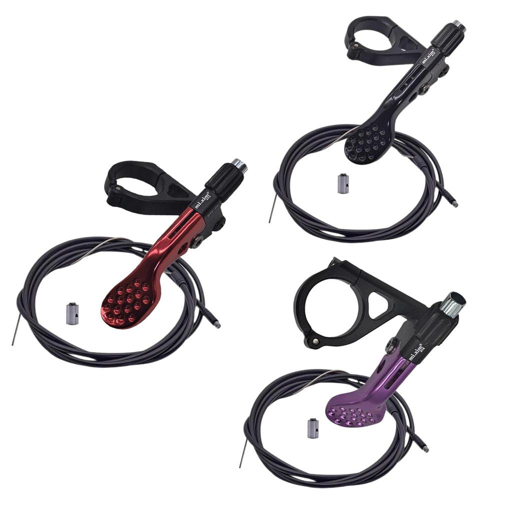 Bike Seatpost Dropper Remote Lever Bicycle Seat Post Aluminum Alloy with Cable and End Cap for Outdoor Road Bike Sports Cycling