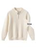 Unisex Youth TB Half-Zip Cashmere Sweater with Classic Four-Bar Design
