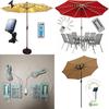 Ghirlandă Luminoasă pentru Umbrelă de Soare cu Telecomandă pentru Camping în Aer Liber și Decorarea Terasei