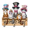 Wooden Diamond Art Hanging Hooks with 3 Hooks Rhinestone Painting Coat Hook Welcome Home Dog DIY Diamond Painting Art Hooks
