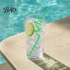 Translucent Spiral Straws 10PCS Plastic Straws, Colorful Twisted Drinking Food-Grade Cocktail Party PETG Reusable Drink Accessories for Cocktails