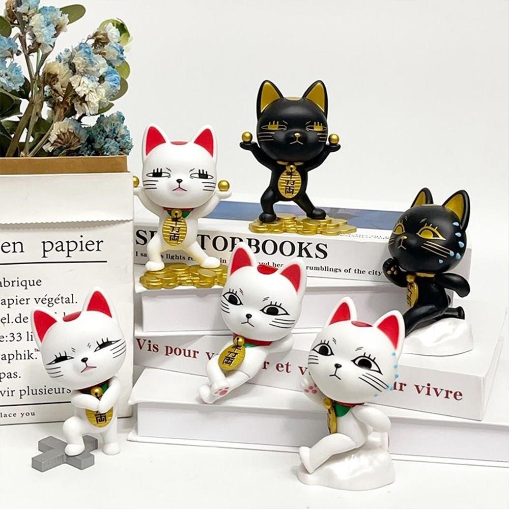 Anime Peripheral Turbo Granny Figure Kawaii Lucky Cat Turbo Granny Action Figure Desktop car Decorate Ornament Crafts Toys Gifts