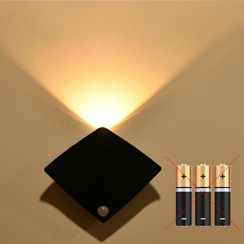 

Creative LED Wall Lamp Devil Fish Human Body Induction Light Rechargeable/Battery Powered Night Light for Bedroom Living Room