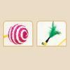 Self Play Cat Tunnel Spring Toy Collapsible Cat Hunting Spiral Tunnel with Feather And Mouse/Ball for Indoor Cats Puppy Kitten Rabbit