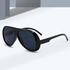 SHAUNA Modische Übergroße Piloten Sonnenbrille Retro Gradient Spiegel Gläser UV400 Damen Sonnenbrillen