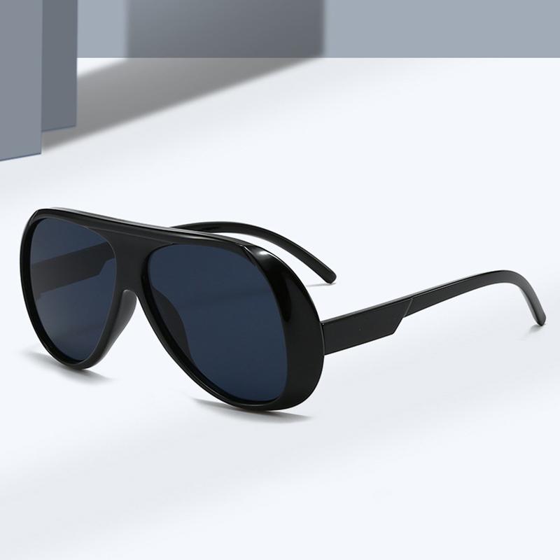 SHAUNA Modische Übergroße Piloten Sonnenbrille Retro Gradient Spiegel Gläser UV400 Damen Sonnenbrillen