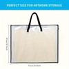 4pcs/2pcs Large Transparent File Bag - Heavy-Duty Portable Bag with Sturdy Zipper Closure, Spacious Art & Poster Storage