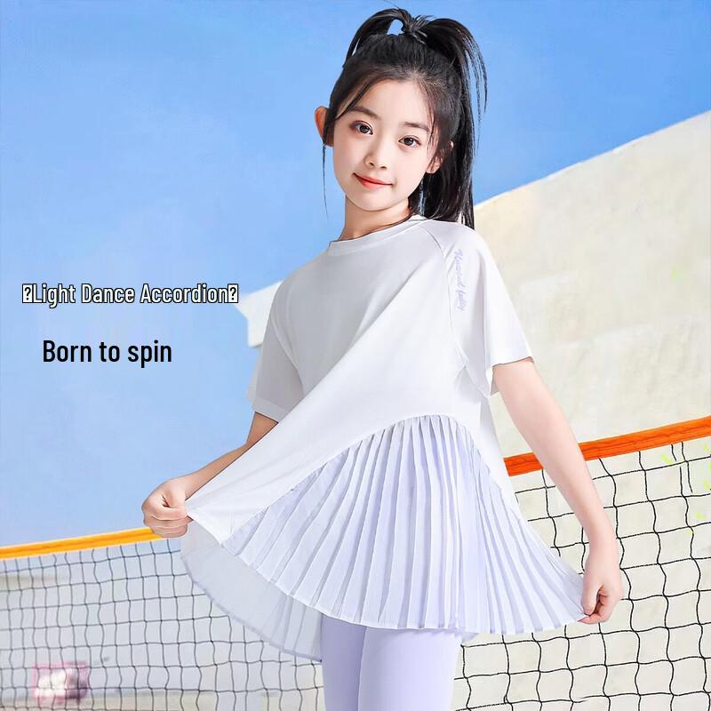 Moonkids Girls Quick-Dry Short-Sleeve Sports T-Shirt 150cm
