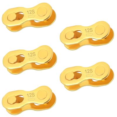 Morytrade Quick Link Set of 5 Bicycle Chain Gold 12S Gold 5 (12S Pieces)