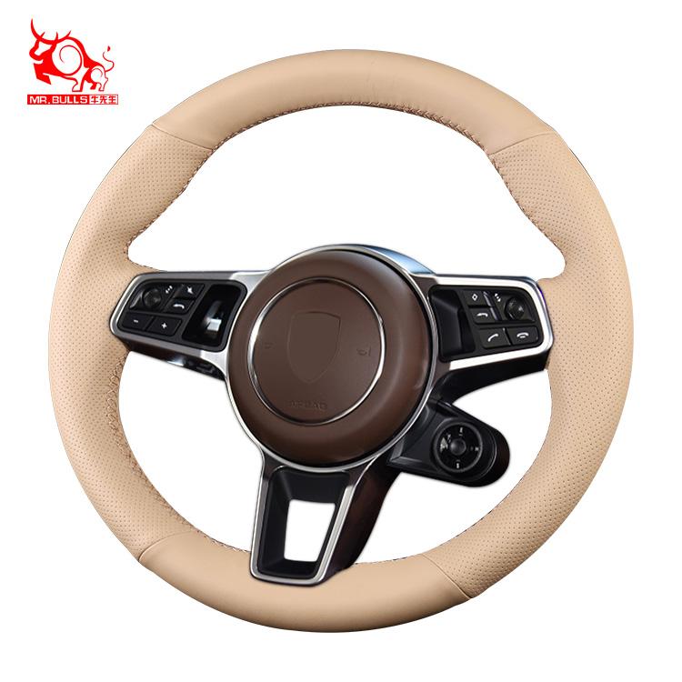 Car Key Accessories Custom Hand Sewing New Arrivals Car Cover Steering Wheel Cover Wrap  for Porsche Paramera