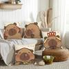 Cartoon Niedlicher Capybara Kissenbezug Geeignet für Schlafzimmer Wohnzimmer Autos Heimdekoration