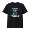 Mens I M Eddy Doing Things Funny First Name T Shirt Black Medium Vintage Washed Soft Fashion Versatile Casual Designer Clothes