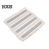 Breathable Office Chair Mat Cotton Linen Pad with Ties, Square Summer Seat Lace Decorative Trim, 15.75" x Washable for Dining Rattan