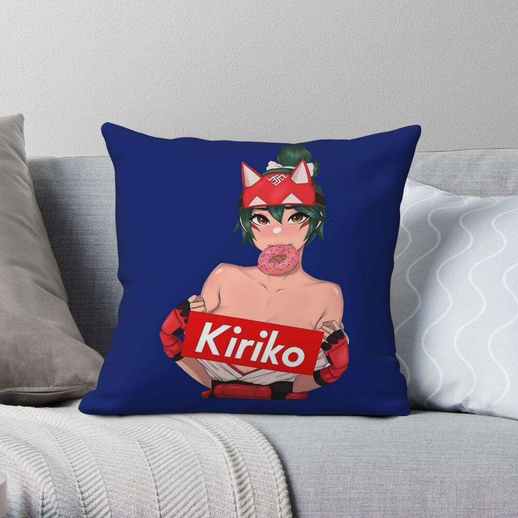 Overwatch Kiriko Pillowcase Polyester Linen Velvet Pattern Zip Decorative Throw Pillow Case Home Cushion Cover Wholesale 18"