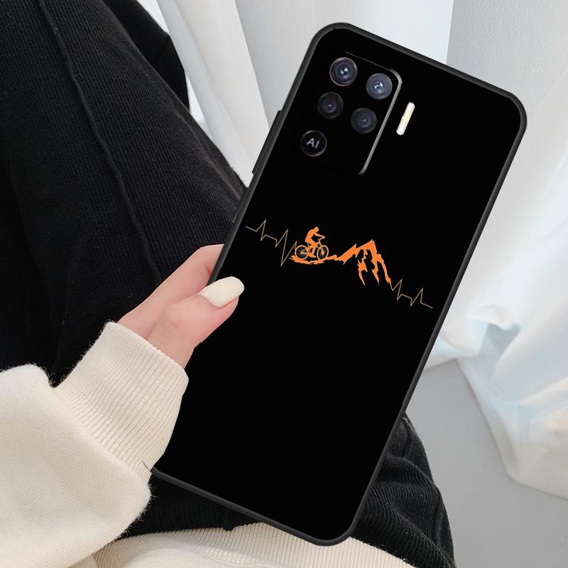 Cycling Bicycle Cycle Funny Case For Oppo A96 A76 A16 A60 A98 A58 A78 A18 A38 A80 A40 A77 A57 A17 A74 A54 A94 A15 A5 Pro