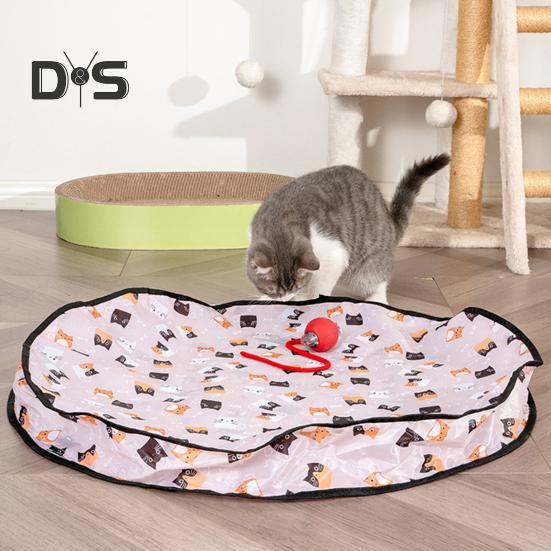 Interaktives Katzenspielzeug, automatischer, schnell rollender Ball mit Soundeffekten, Bewegungs-Zwitscher-aktivierter Bewegungsball für den Innenbereich, Katzenspielzeug