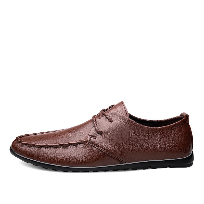 

Мужские туфли из натуральной кожи Минималистичный и удобный стиль Офисные туфли для вождения Повседневные деловые туфли для вечеринок Высококачественная обувь для взрослых Новые 46 коричневый