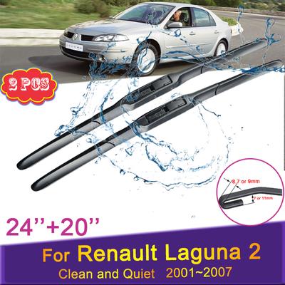 Car Wiper Blades Windshield Wipers for Renault Laguna 2 2001~2007 X74 Front Windscreen Car Accessories Stickers 2002 2003