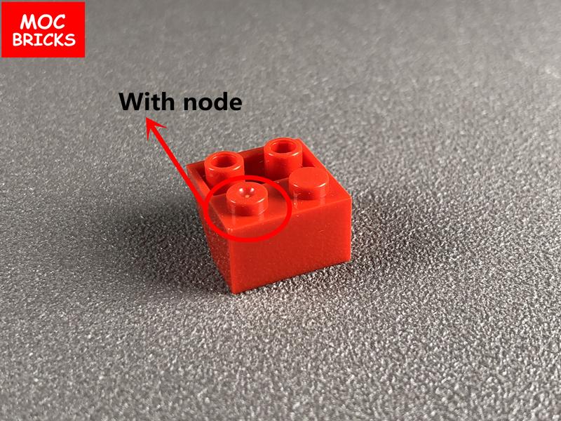 Non-Toxic 50Pcs/Lot Moc Bricks White Black Silver Gray Slope Brick 2X2 Inverted 3660 Diy Educational Building Blocks Toys Kids Gifts