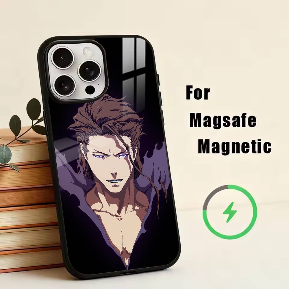 B-Sousuke Aizen Bleach   Phone Case For iPhone17,16,15,14,13,12,11 Plus,Pro Magnetic For Magsafe Wireless Charging
