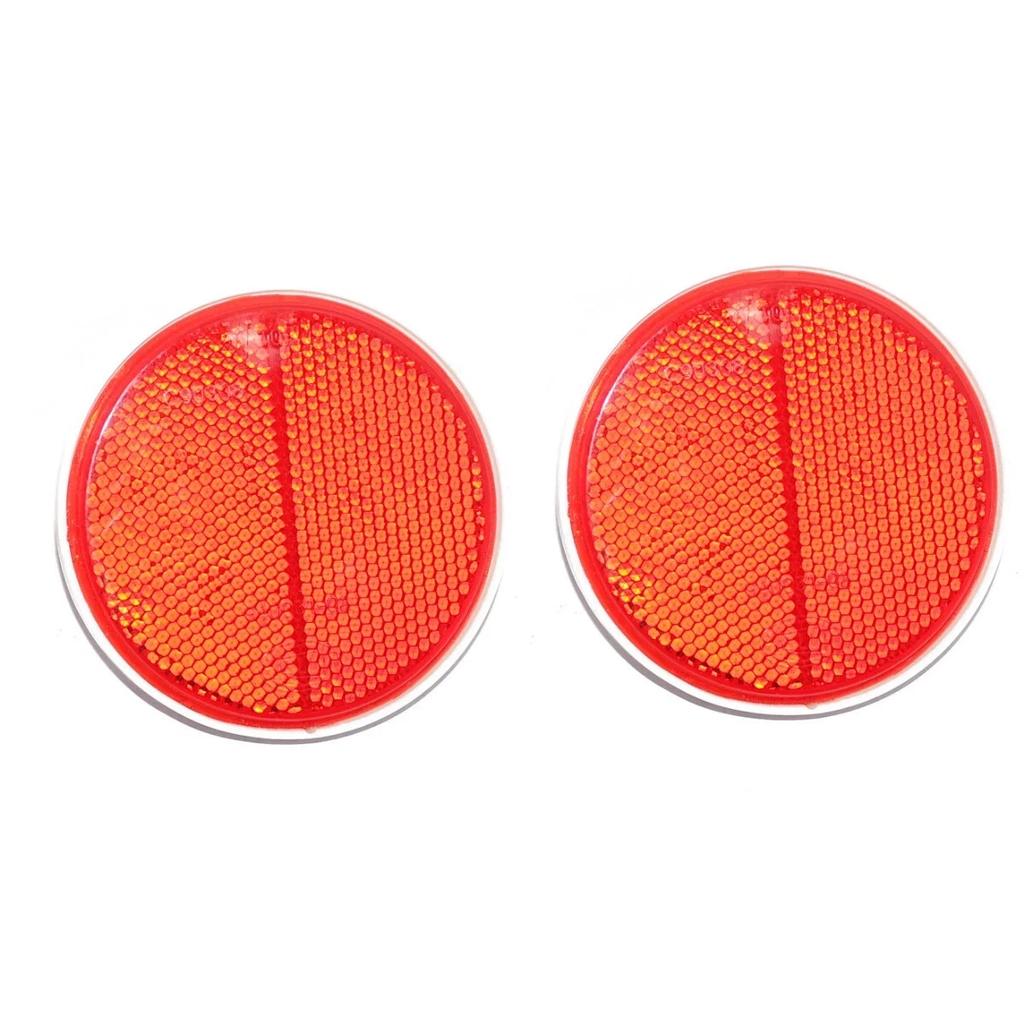 Hella Round Reflex Reflector Set RED 90mm For Truck Tractor Jeeps Universal AEs