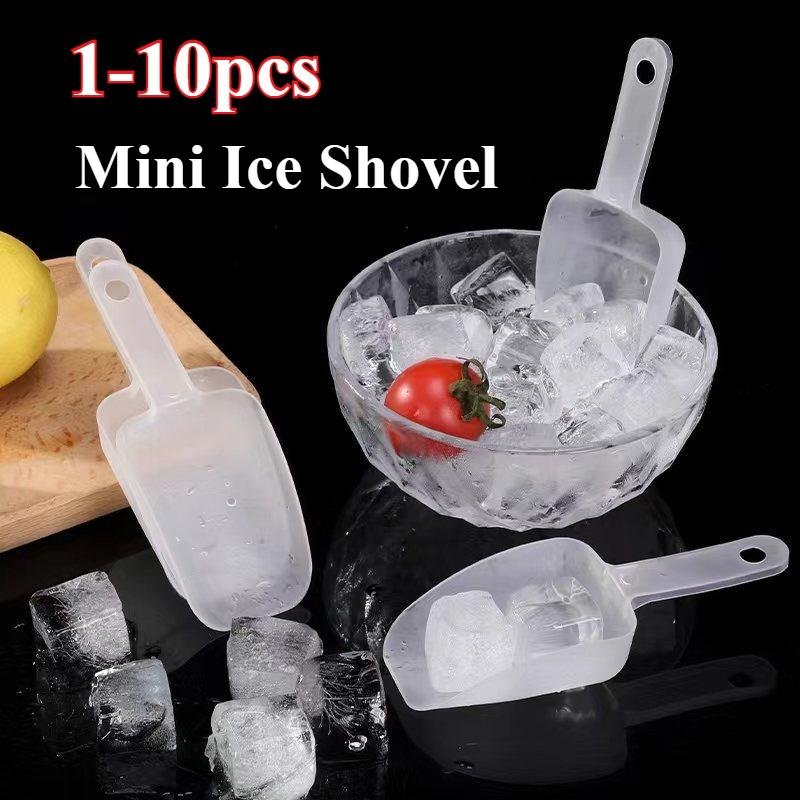 Plastic Ice Scoops Mini Transparant Ice Shovel Kitchen Tools & Gadgets Party Bar Buffet for Candy Dessert Grain Dry Goods Shovel
