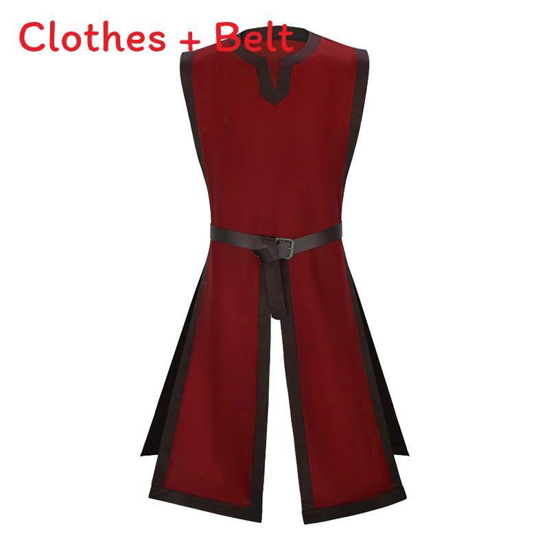 Viking Knight Costume Cloak Unisex Halloween Cosplay Medieval Theater Performance