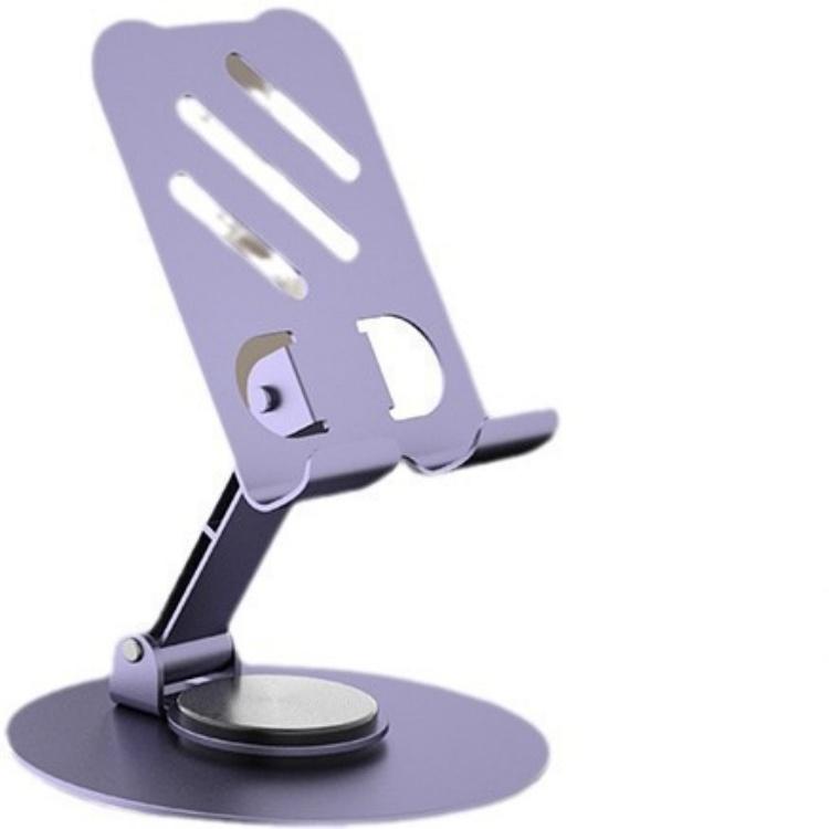 720° Triple-Axis Rotation Portable Mobile Phone Holder with Adjustable Tablet Stand Phone Angle Height Bracket Lay Flat фиолетовый