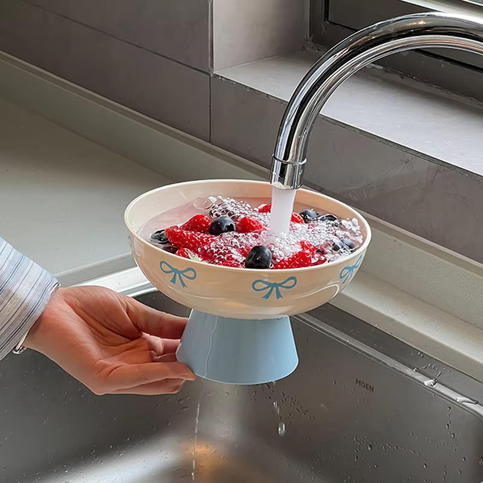 

Fruit Tray for Living Room Home Use High-End Draining Tray Snack Plate for Daily Nut Serving and Food Display Suitable for Household Use one size синий