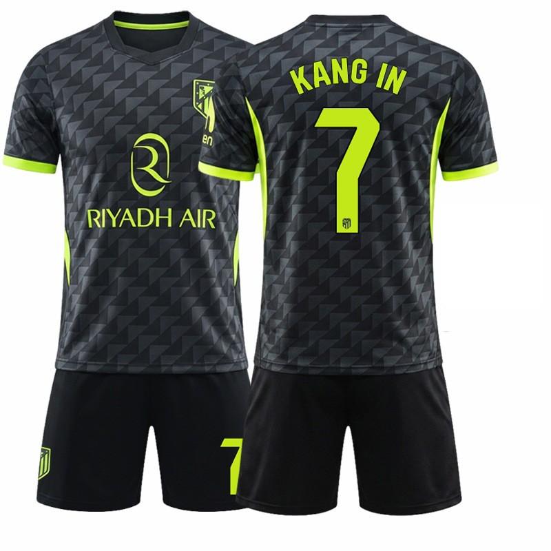 26/27 Club Soccer Training Jersey Fluorescent Green 19 Alvarez 7 Lee Kang-in Atletico Madrid Away Football Shirt
