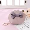 Cute Bow Small Bag Women PU Leather Coin Purses Fashion Zipper Handbag Girls Coin Card Holder for Kids Purses Keychain Wallet