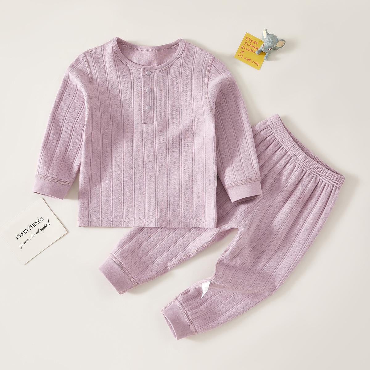 

Jingqi Kids Cotton Thermal Pajama Set: Boys and Girls Autumn Clothes & Pants 90cm