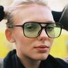 T-shaped Double-beam Sunglasses, Driving Sunshade Sunglasses, Fashionable Square-framed Sun Sunglasses For Women.