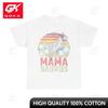 Messy Bun Trex Women Mom Shirt Classic Neckline Creative Short Sleeves Breathable Cotton Minimalist Style Shirt Patterned
