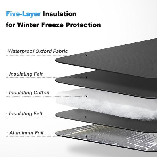 Faucet Insulation Cover Freeze Protection Waterproof Insulated Spigot Cover Winter Faucet Protector for Garden Lawn Faucets Yard Hydrant