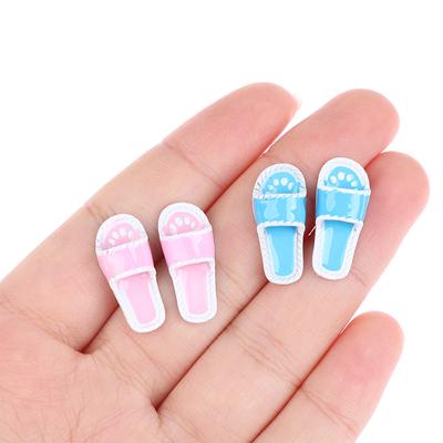 1/12 Ölçekli Bebek Evi Minyatür Mini Terlik Bebek Ayakkabı Aksesuarları