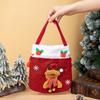 Christmas Brushed Candy Bag Gift Non-woven Fabric Santa Claus Snowman Deer Bear with Lights Red Peace Fruit
